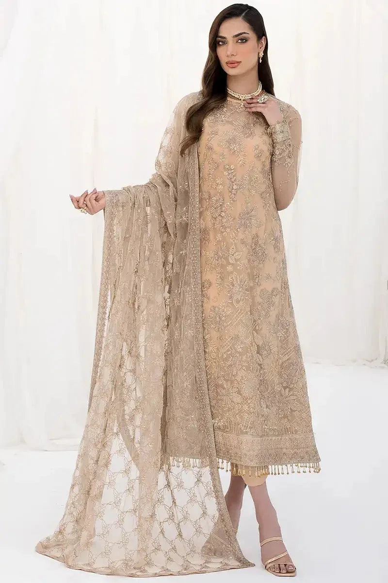 Zarif | LA CELESTE LUXURY Formals | ZLC 07 SAND GLOW - Aqsa Fabrics