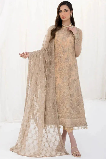 Zarif | LA CELESTE LUXURY Formals | ZLC 07 SAND GLOW - Aqsa Fabrics