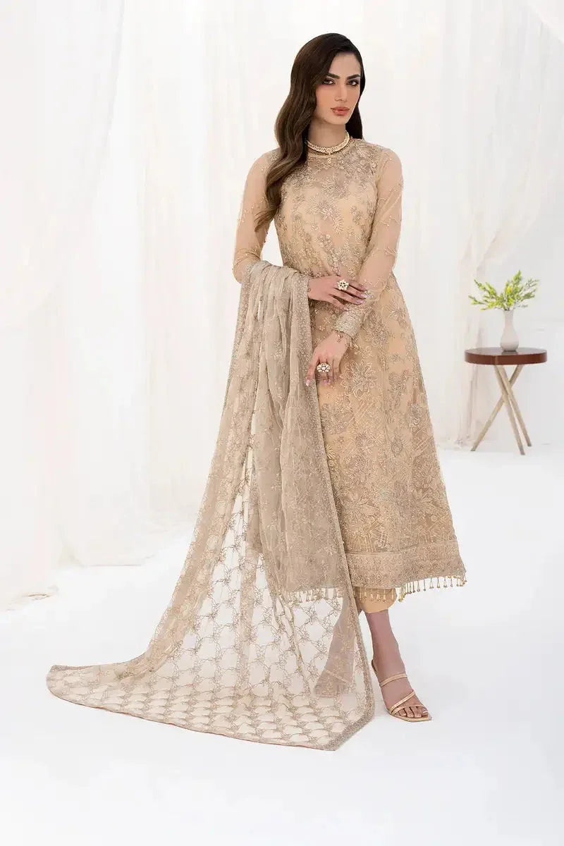 Zarif | LA CELESTE LUXURY Formals | ZLC 07 SAND GLOW - Aqsa Fabrics