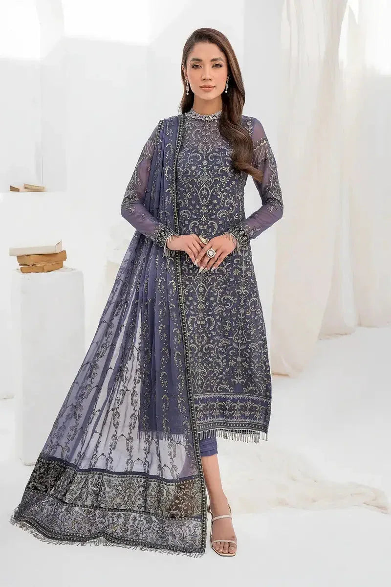 Zarif | LA CELESTE LUXURY Formals | ZLC 08 DUSTY TEAL - Aqsa Fabrics