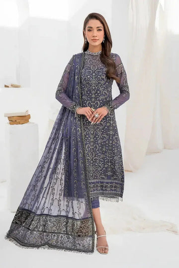 Zarif | LA CELESTE LUXURY Formals | ZLC 08 DUSTY TEAL - Aqsa Fabrics