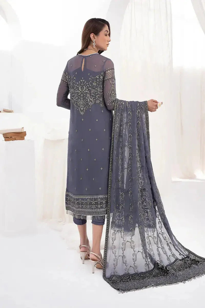Zarif | LA CELESTE LUXURY Formals | ZLC 08 DUSTY TEAL - Aqsa Fabrics