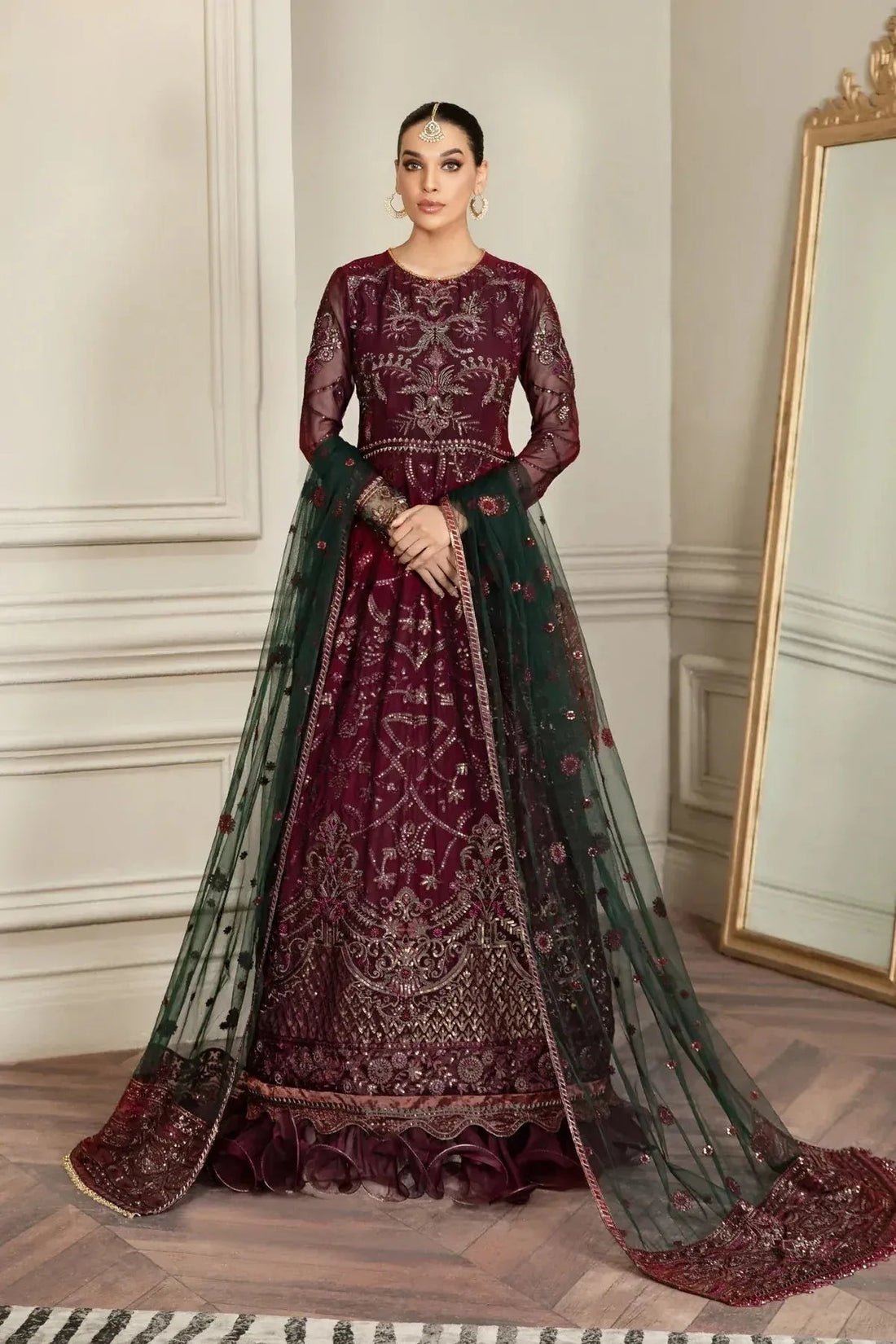 Zarif | Mehroz Formals  | Berry Wood - Aqsa Fabrics