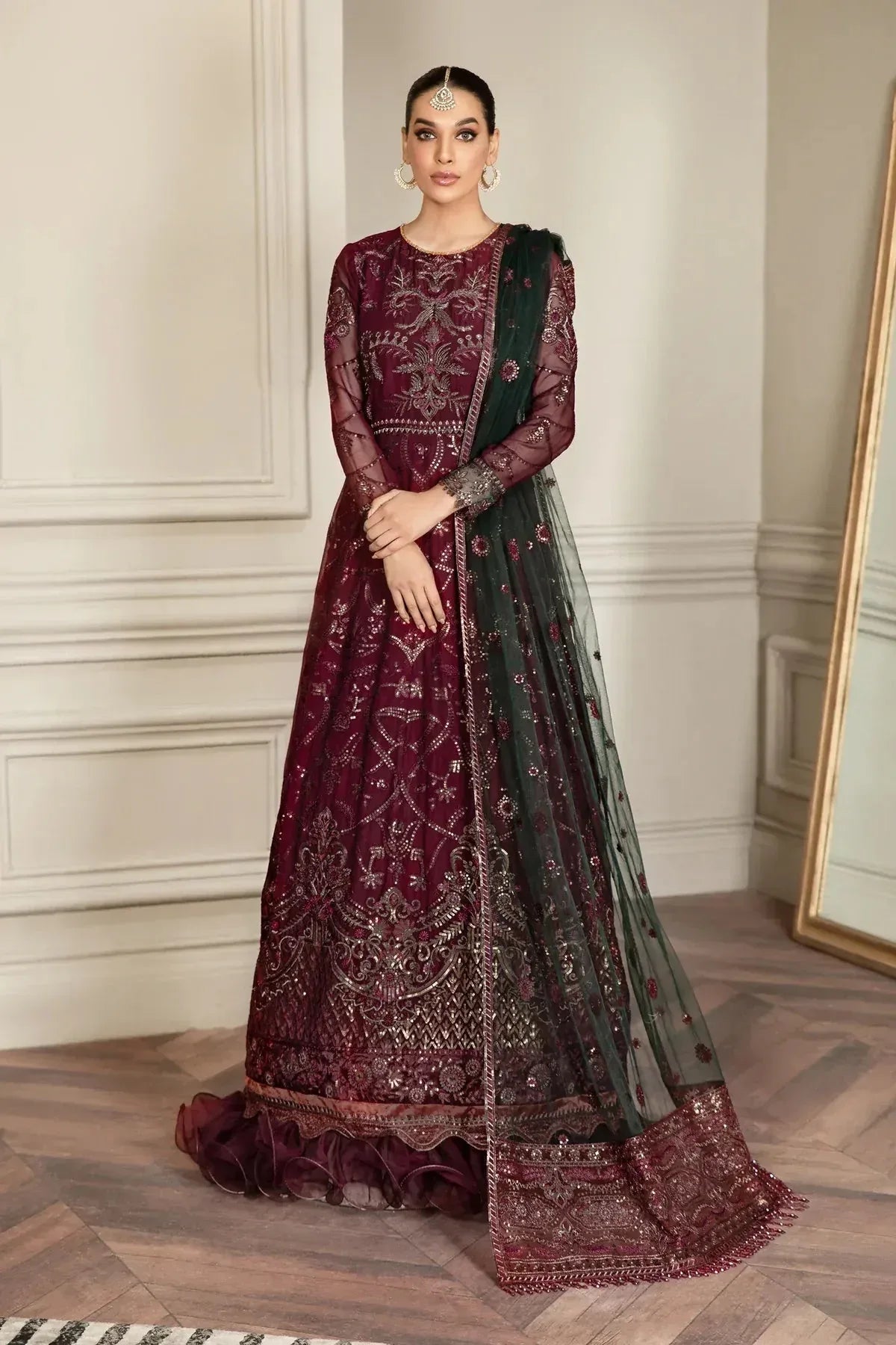 Zarif | Mehroz Formals  | Berry Wood - Aqsa Fabrics