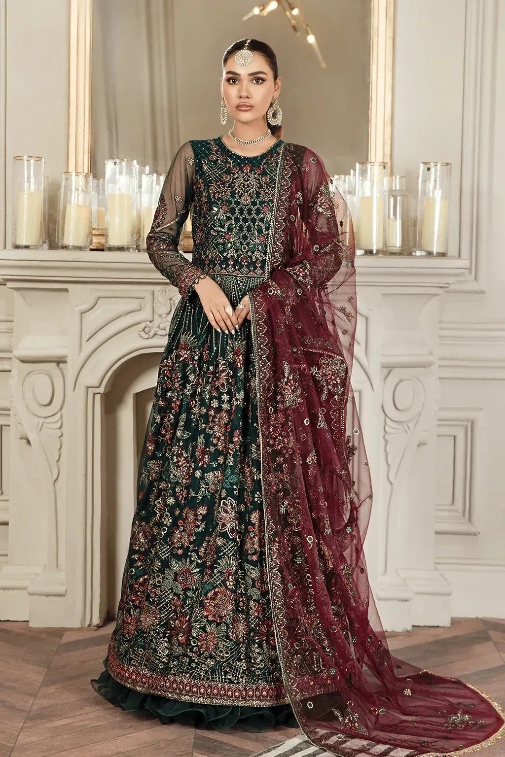 Zarif | Mehroz Formals | PINE GREEN - Aqsa Fabrics