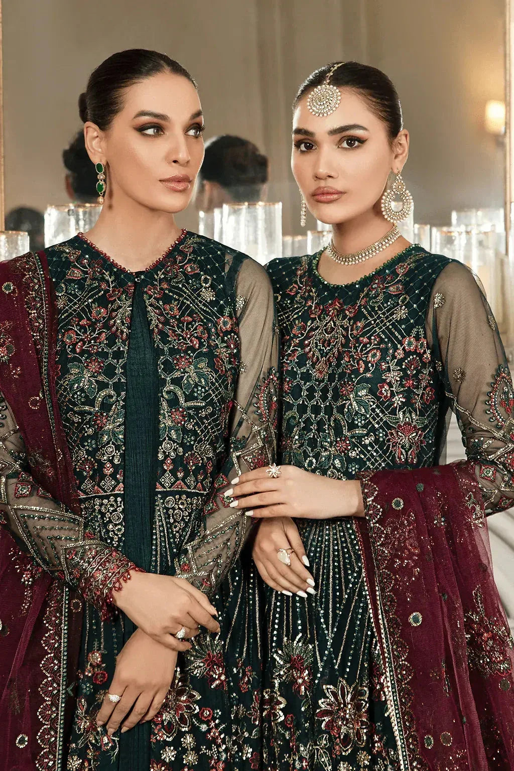 Zarif | Mehroz Formals | PINE GREEN - Aqsa Fabrics