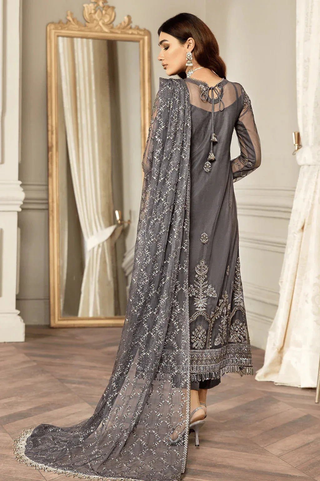 Zarif | Mehroz Formals | Storm Grey - Aqsa Fabrics