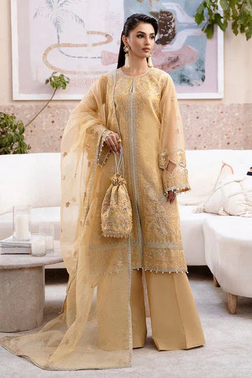 Zarposh | Elara Formals | Zard - Aqsa Fabrics