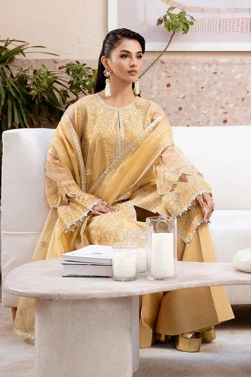 Zarposh | Elara Formals | Zard - Aqsa Fabrics