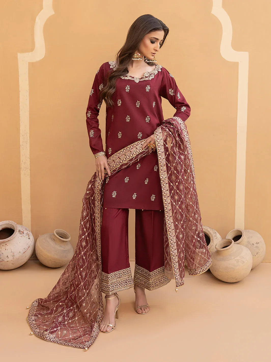 Hem Stitch | Raw Silk Edit 25 | Zurina - Aqsa Fabrics