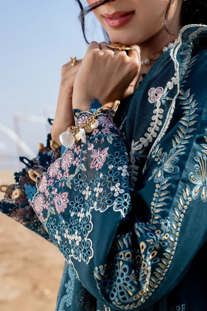 Aabyaan | Saagar Luxury Lawn 25 | ISHANA (AS-06) - Aqsa Fabrics