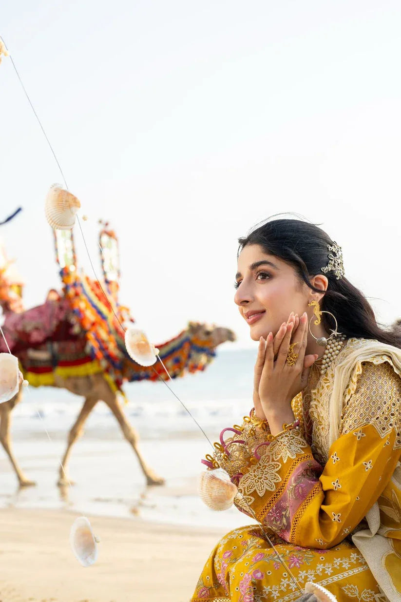 Aabyaan | Saagar Luxury Lawn 25 | ZIYANA (AS-05) - Aqsa Fabrics