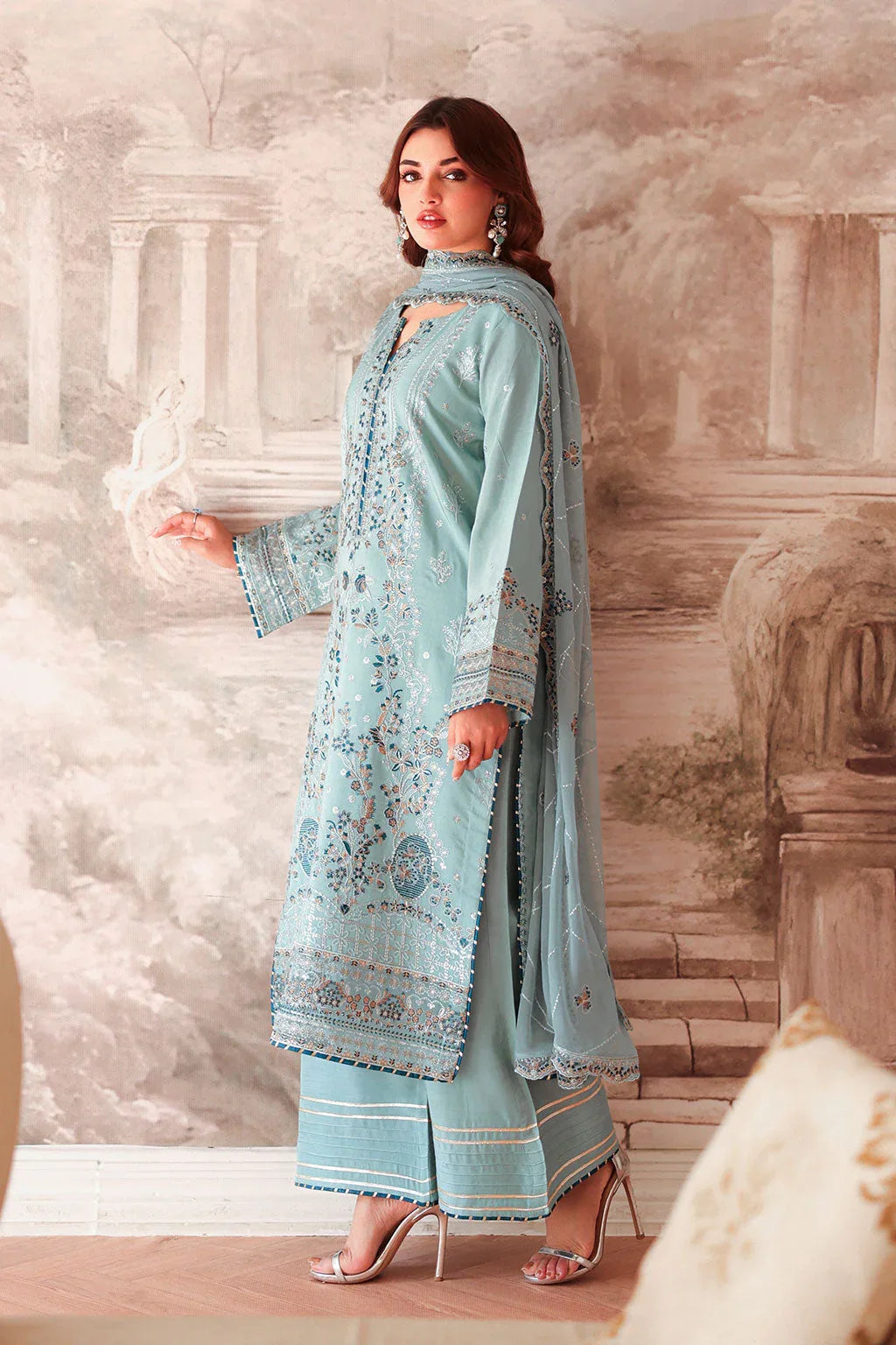 Ramsha | Aangan Luxury Raw silk | AA-204 - Aqsa Fabrics