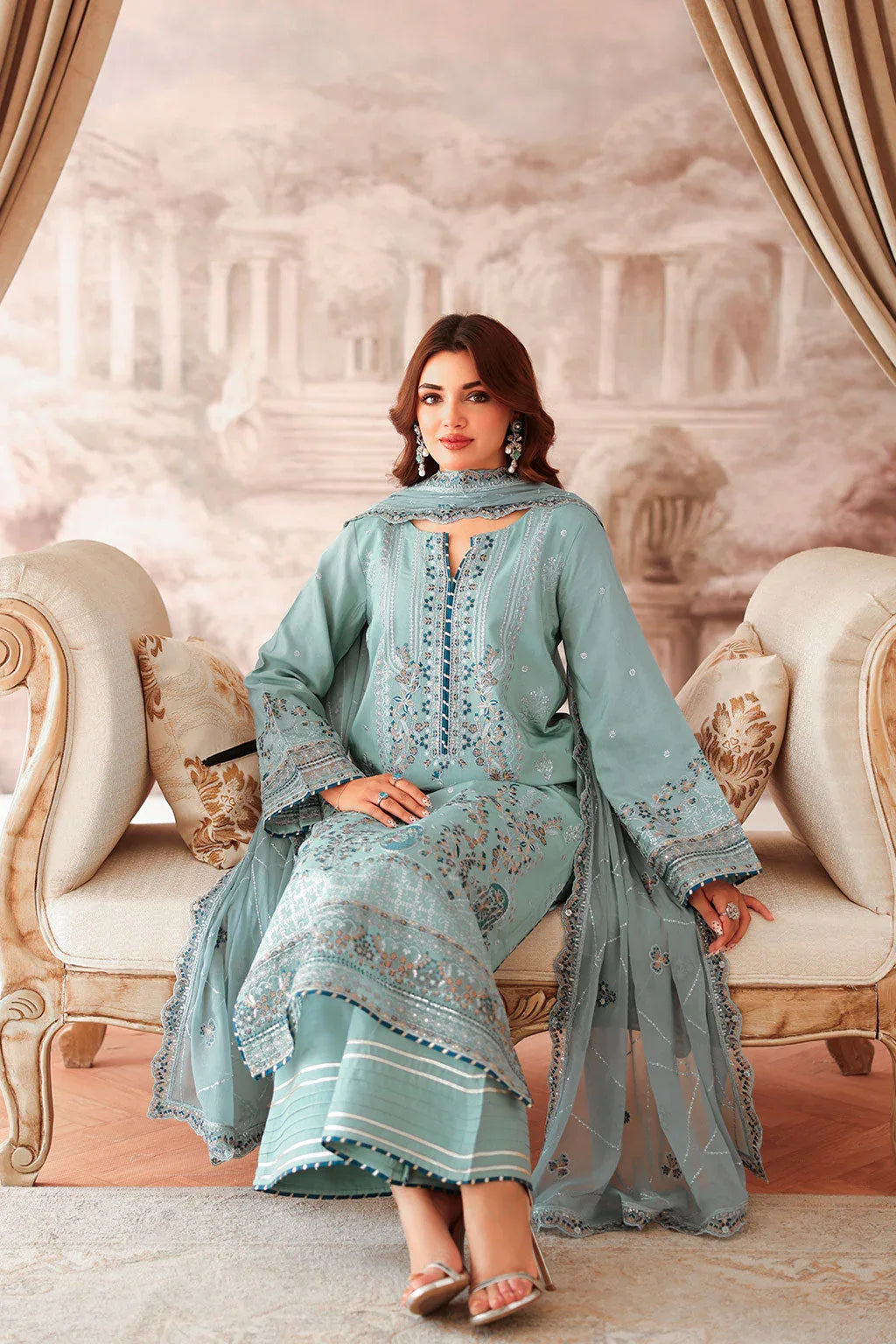 Ramsha | Aangan Luxury Raw silk | AA-204 - Aqsa Fabrics