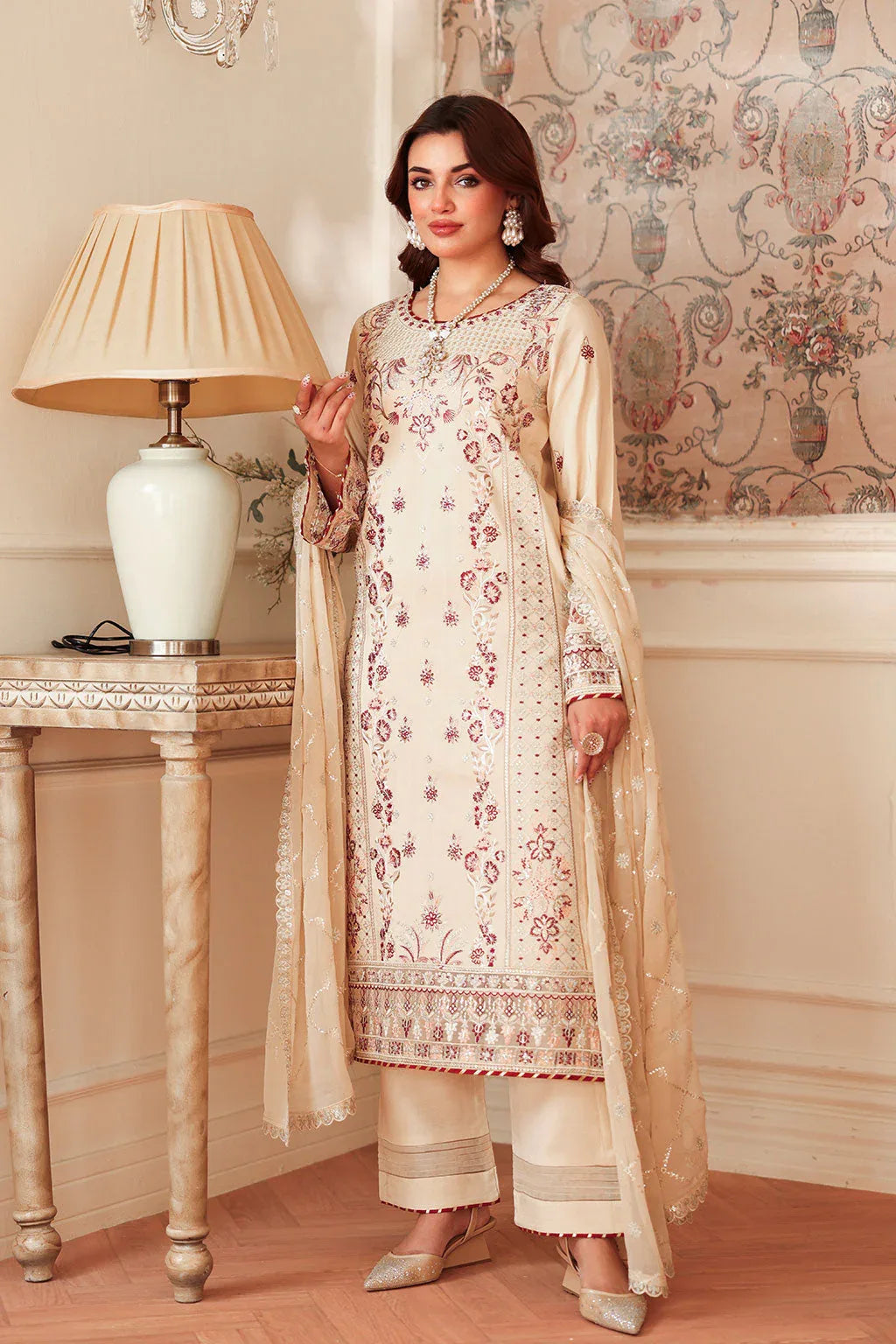 Ramsha | Aangan Luxury Raw silk | AA-207 - Aqsa Fabrics
