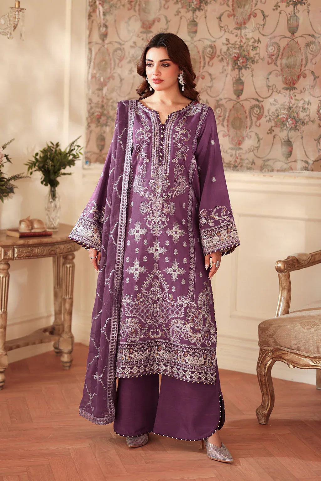 Ramsha | Aangan Luxury Raw silk | AA-208 - Aqsa Fabrics