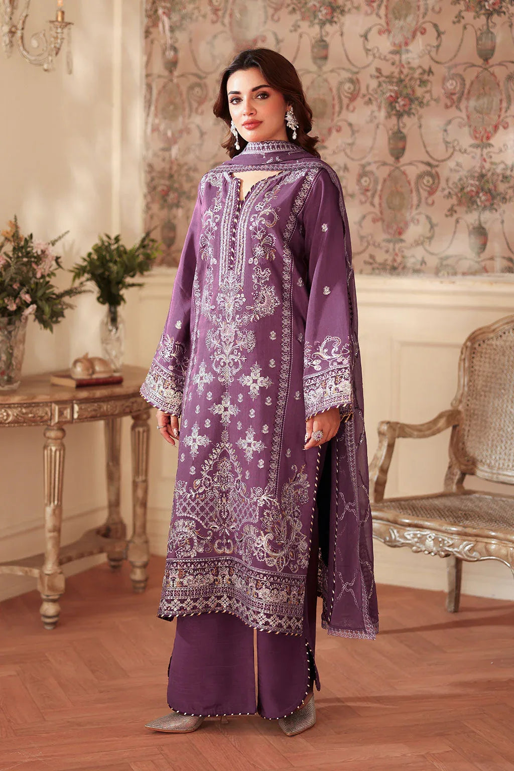 Ramsha | Aangan Luxury Raw silk | AA-208 - Aqsa Fabrics