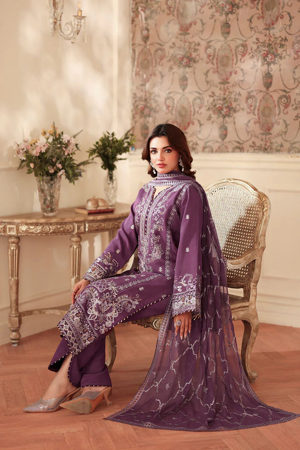 Ramsha | Aangan Luxury Raw silk | AA-208 - Aqsa Fabrics