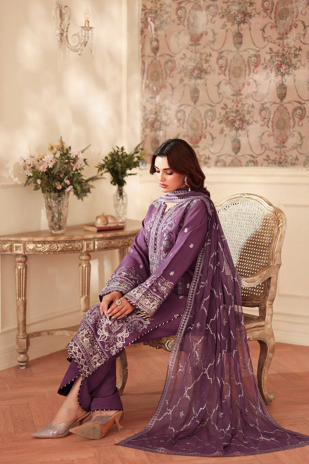 Ramsha | Aangan Luxury Raw silk | AA-208 - Aqsa Fabrics