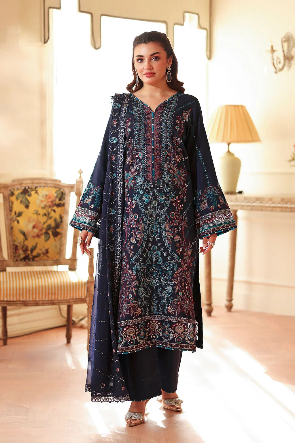 Ramsha | Aangan Luxury Raw silk | AA-201 - Aqsa Fabrics