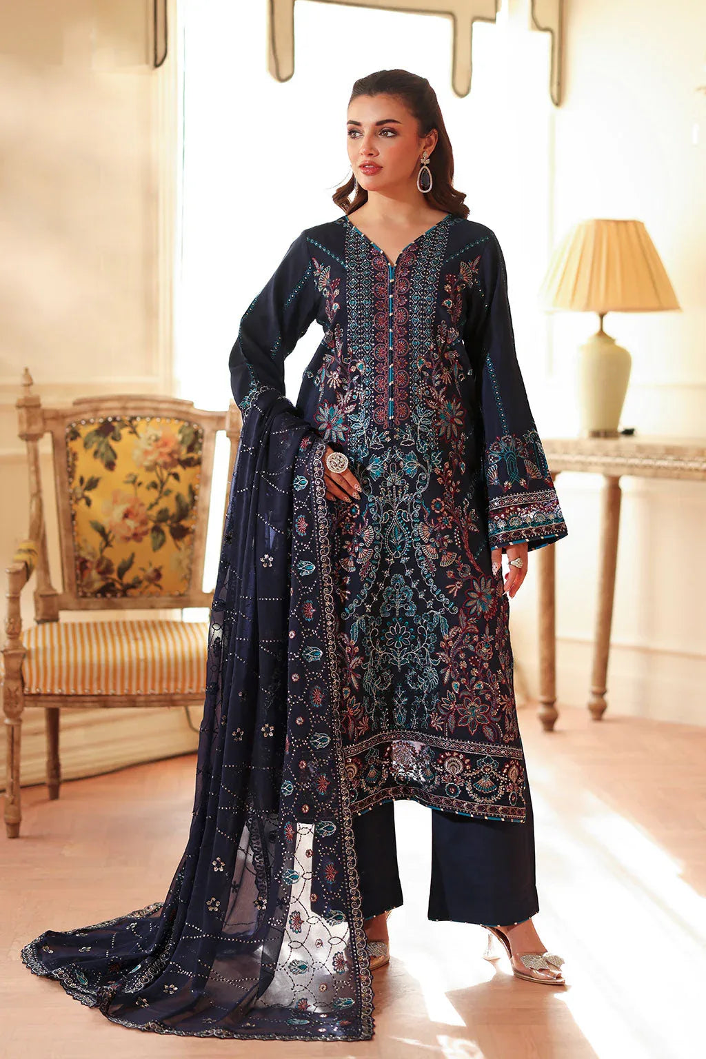 Ramsha | Aangan Luxury Raw silk | AA-201 - Aqsa Fabrics