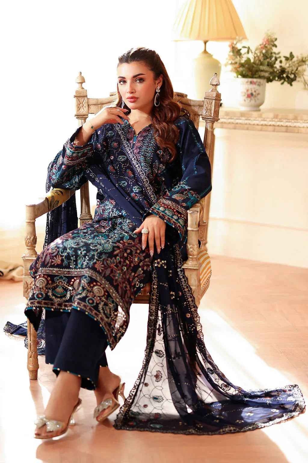Ramsha | Aangan Luxury Raw silk | AA-201 - Aqsa Fabrics