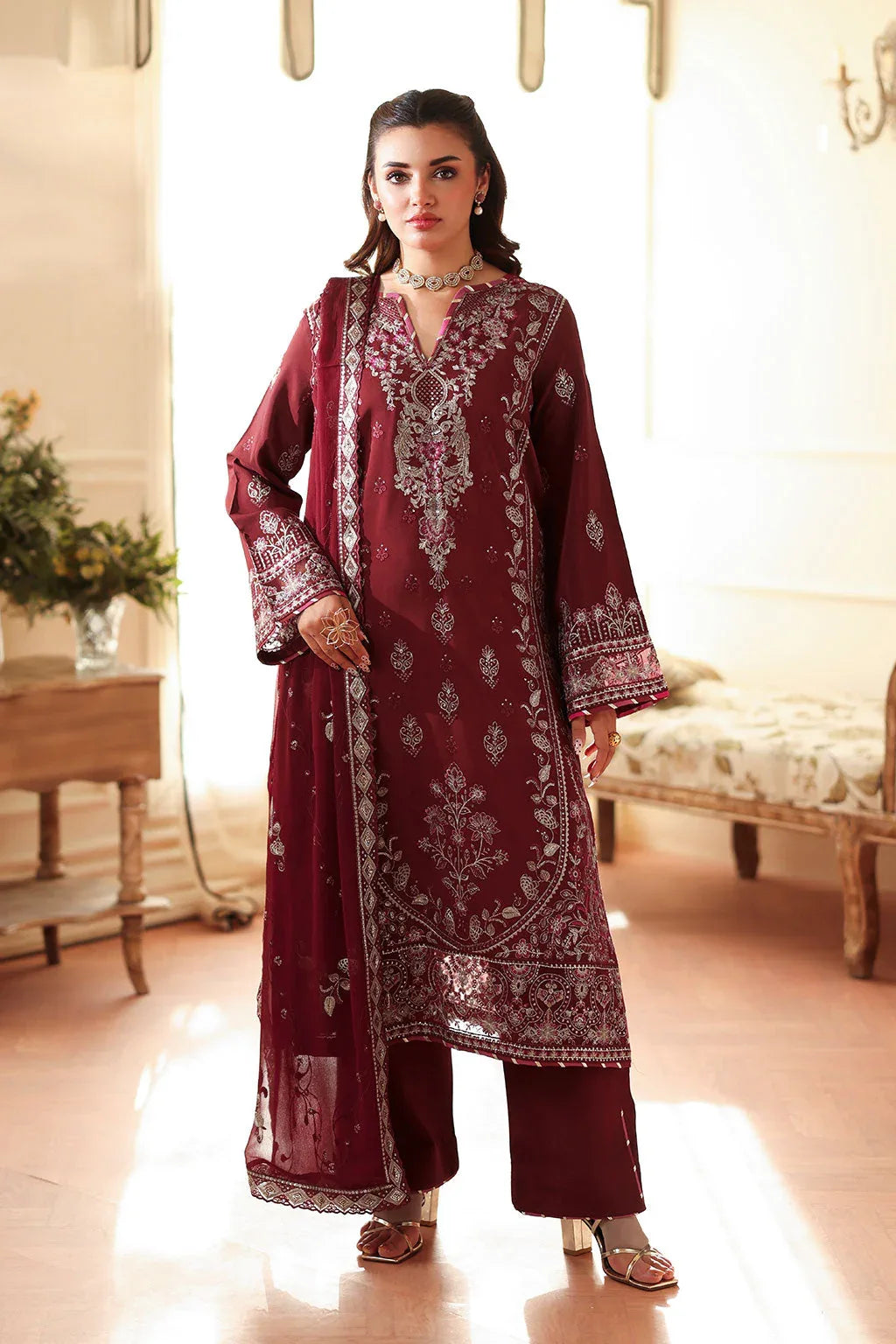 Ramsha | Aangan Luxury Raw silk | AA-203 - Aqsa Fabrics