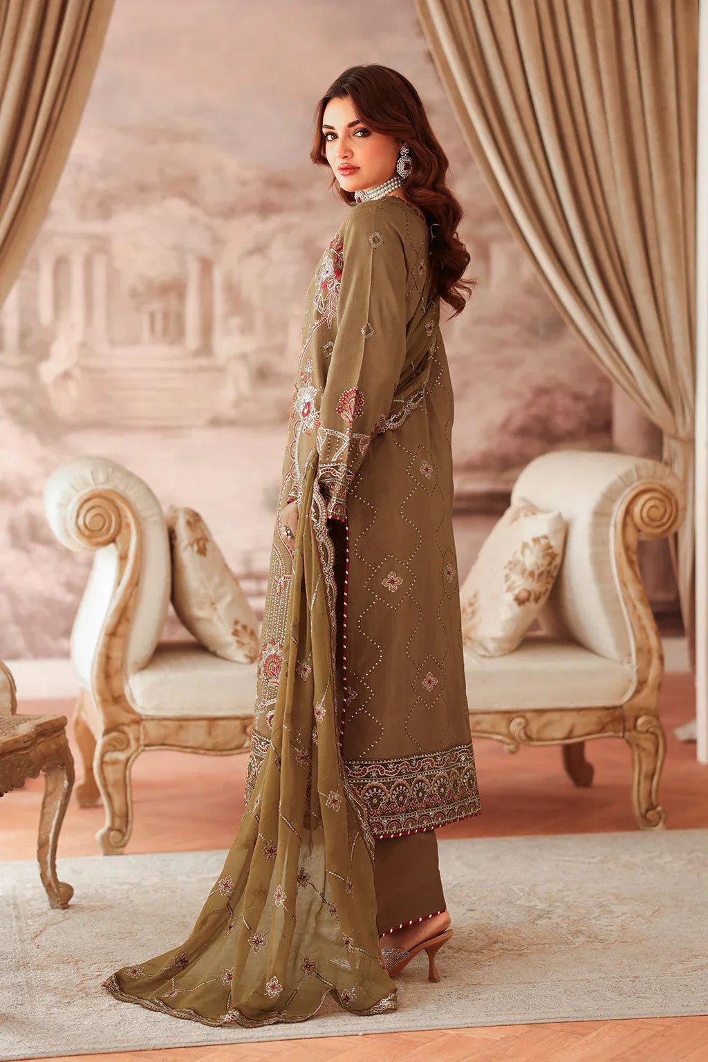 Ramsha | Aangan Luxury Raw silk | AA-210 - Aqsa Fabrics