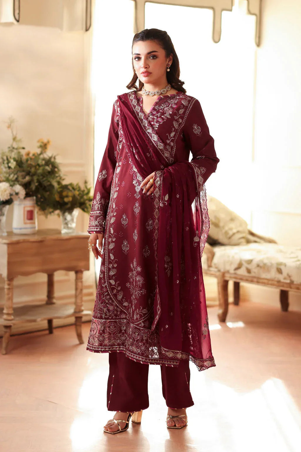 Ramsha | Aangan Luxury Raw silk | AA-203 - Aqsa Fabrics