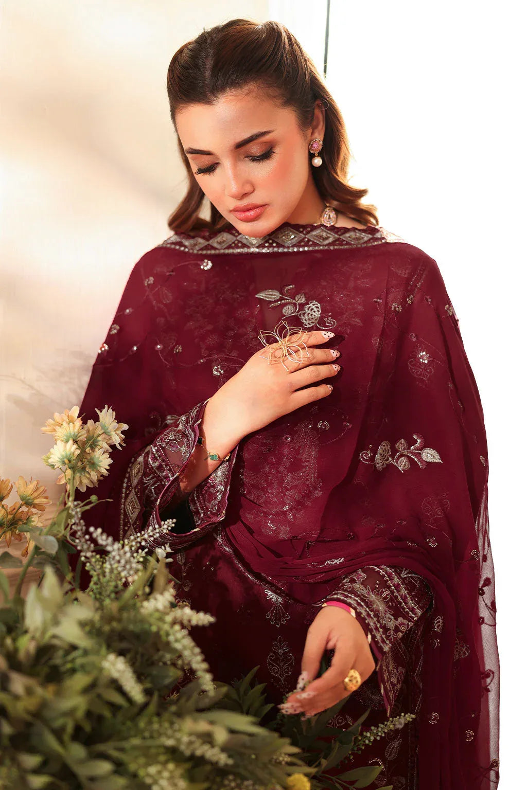 Ramsha | Aangan Luxury Raw silk | AA-203 - Aqsa Fabrics