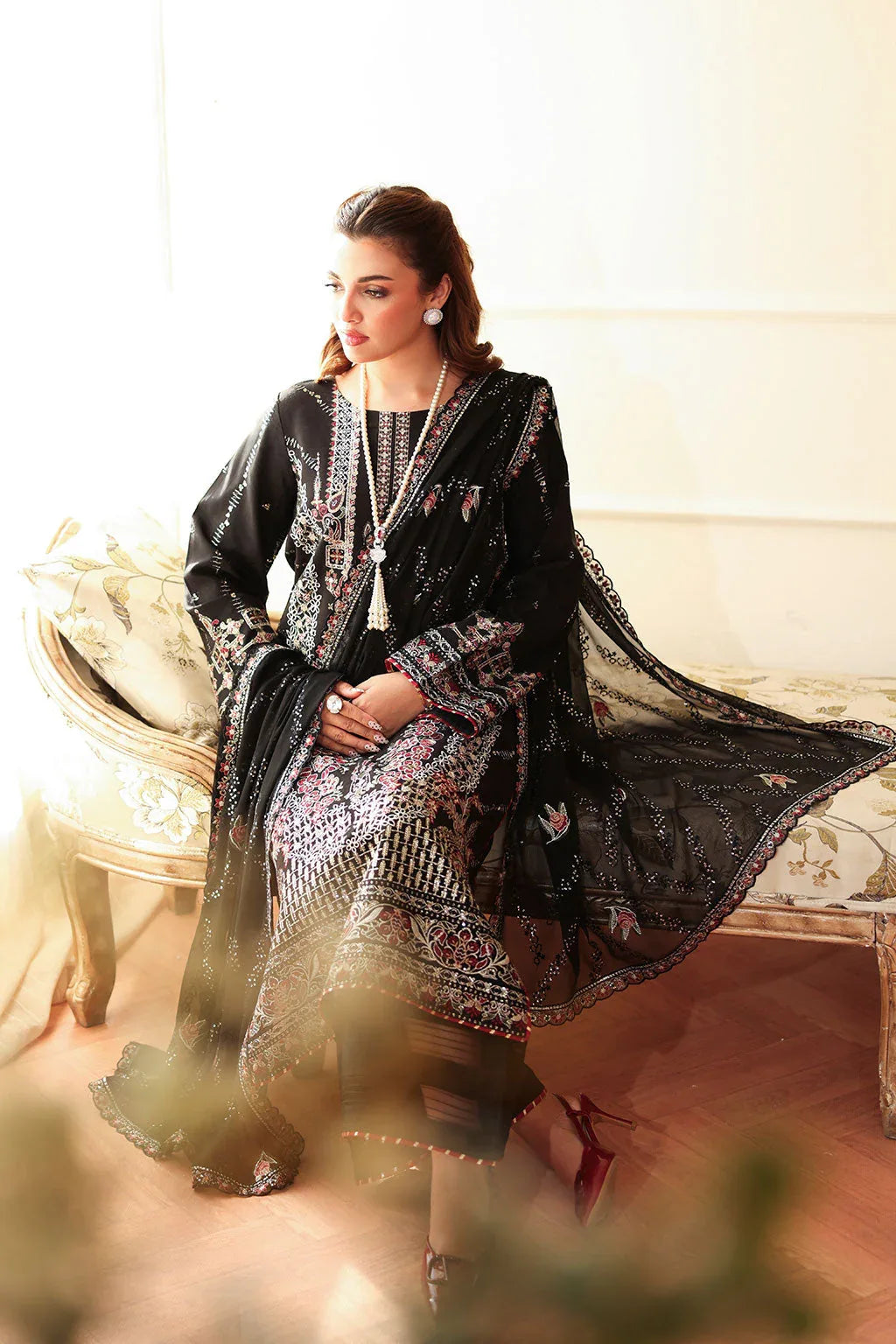 Ramsha | Aangan Luxury Raw silk | AA-206 - Aqsa Fabrics