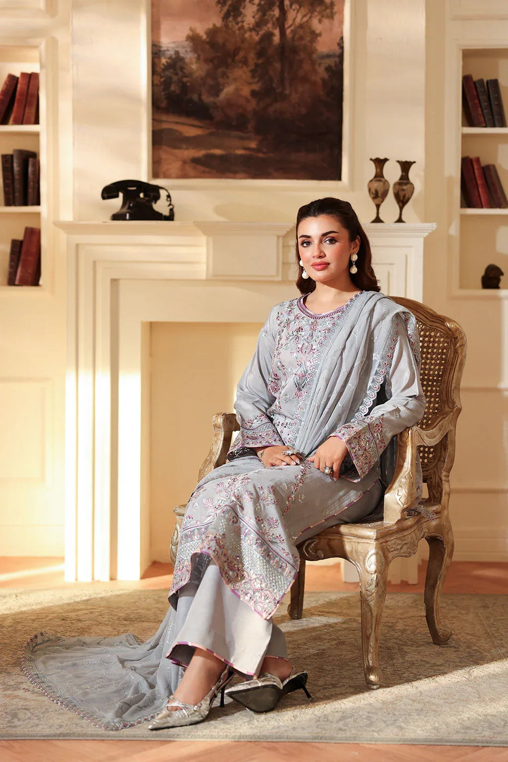 Ramsha | Aangan Luxury Raw silk | AA-209 - Aqsa Fabrics