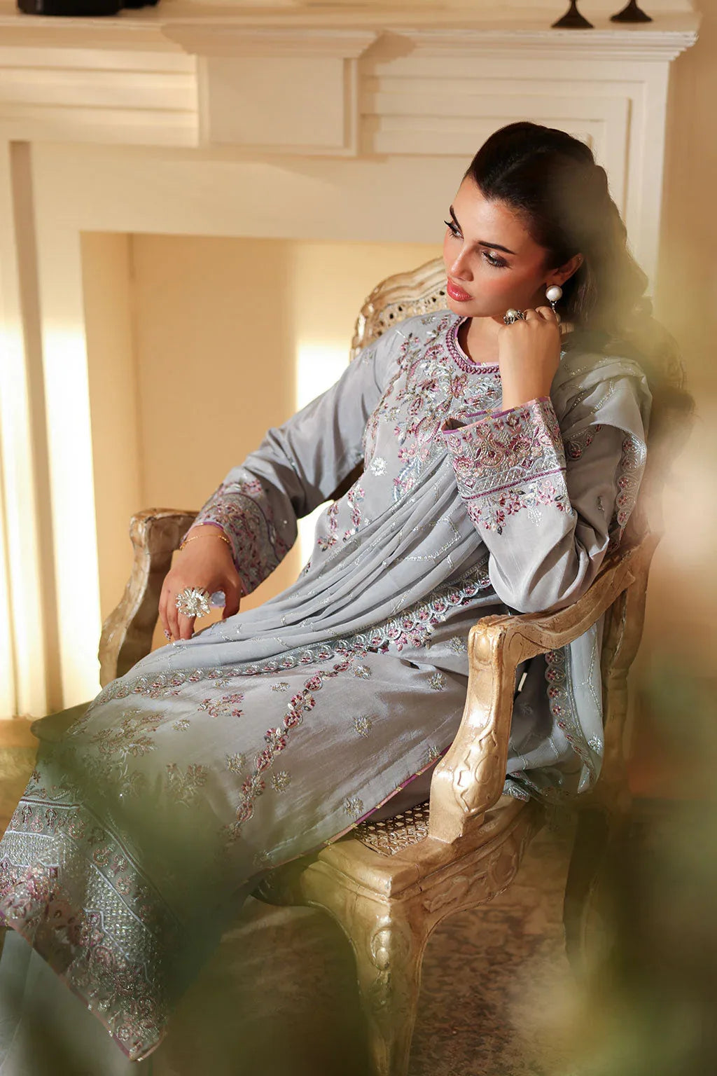 Ramsha | Aangan Luxury Raw silk | AA-209 - Aqsa Fabrics