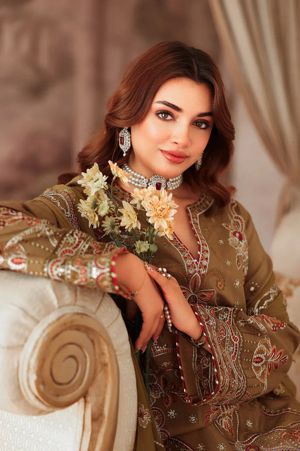 Ramsha | Aangan Luxury Raw silk | AA-210 - Aqsa Fabrics