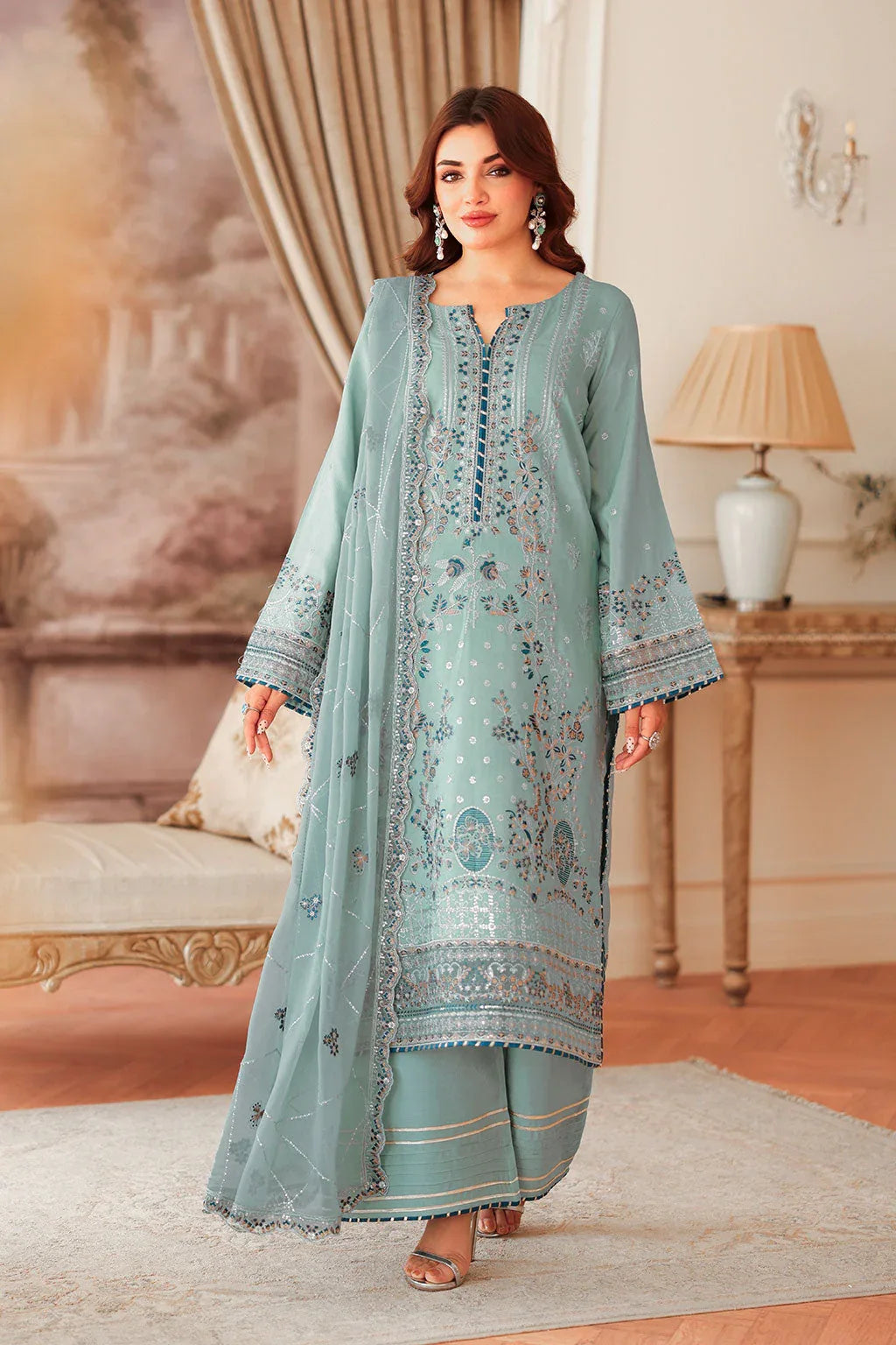 Ramsha | Aangan Luxury Raw silk | AA-204 - Aqsa Fabrics