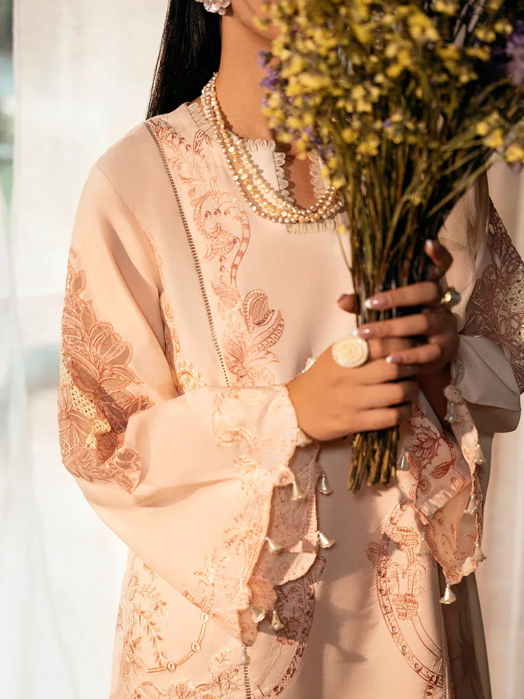 Izel | Dastak Luxury Lawn | AARZOO - Aqsa Fabrics
