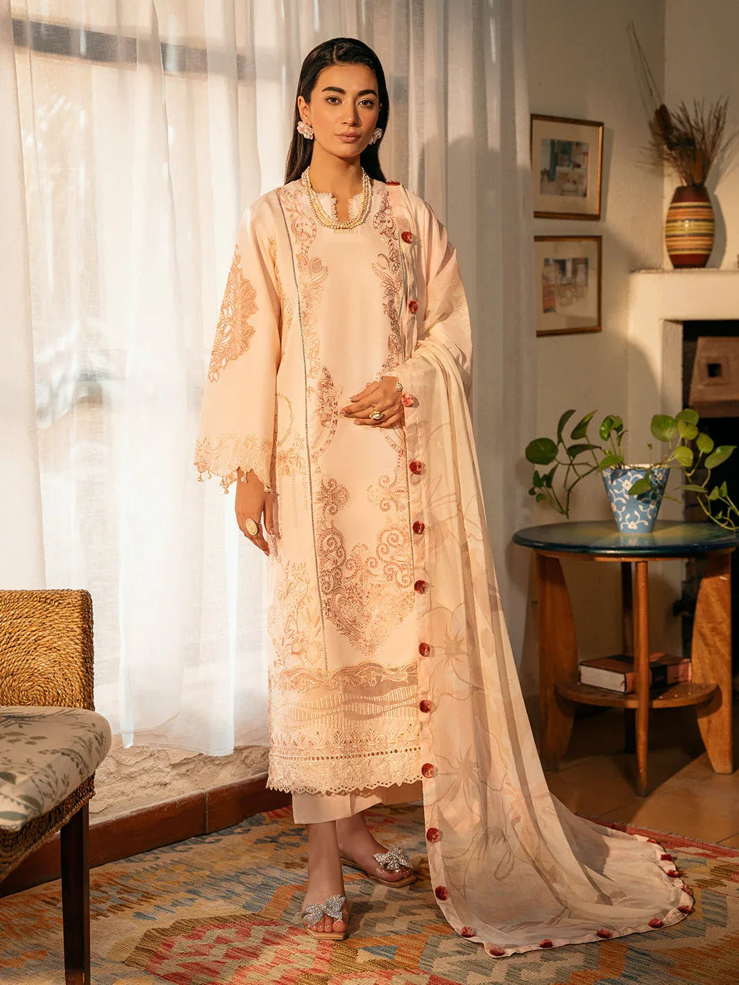 Izel | Dastak Luxury Lawn | AARZOO - Aqsa Fabrics