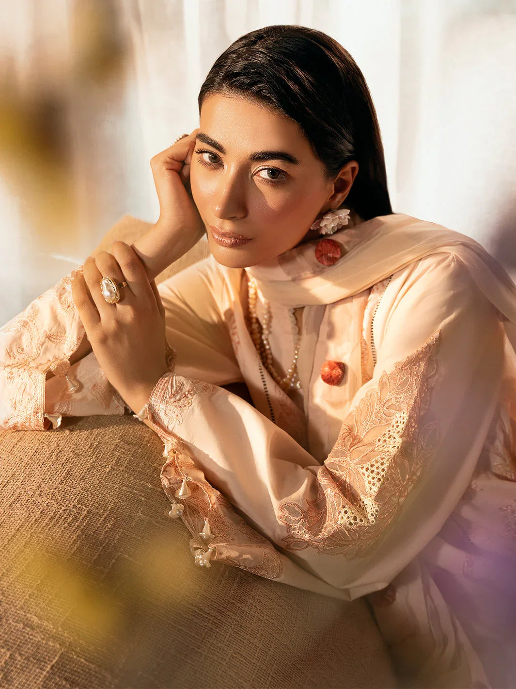 Izel | Dastak Luxury Lawn | AARZOO - Aqsa Fabrics