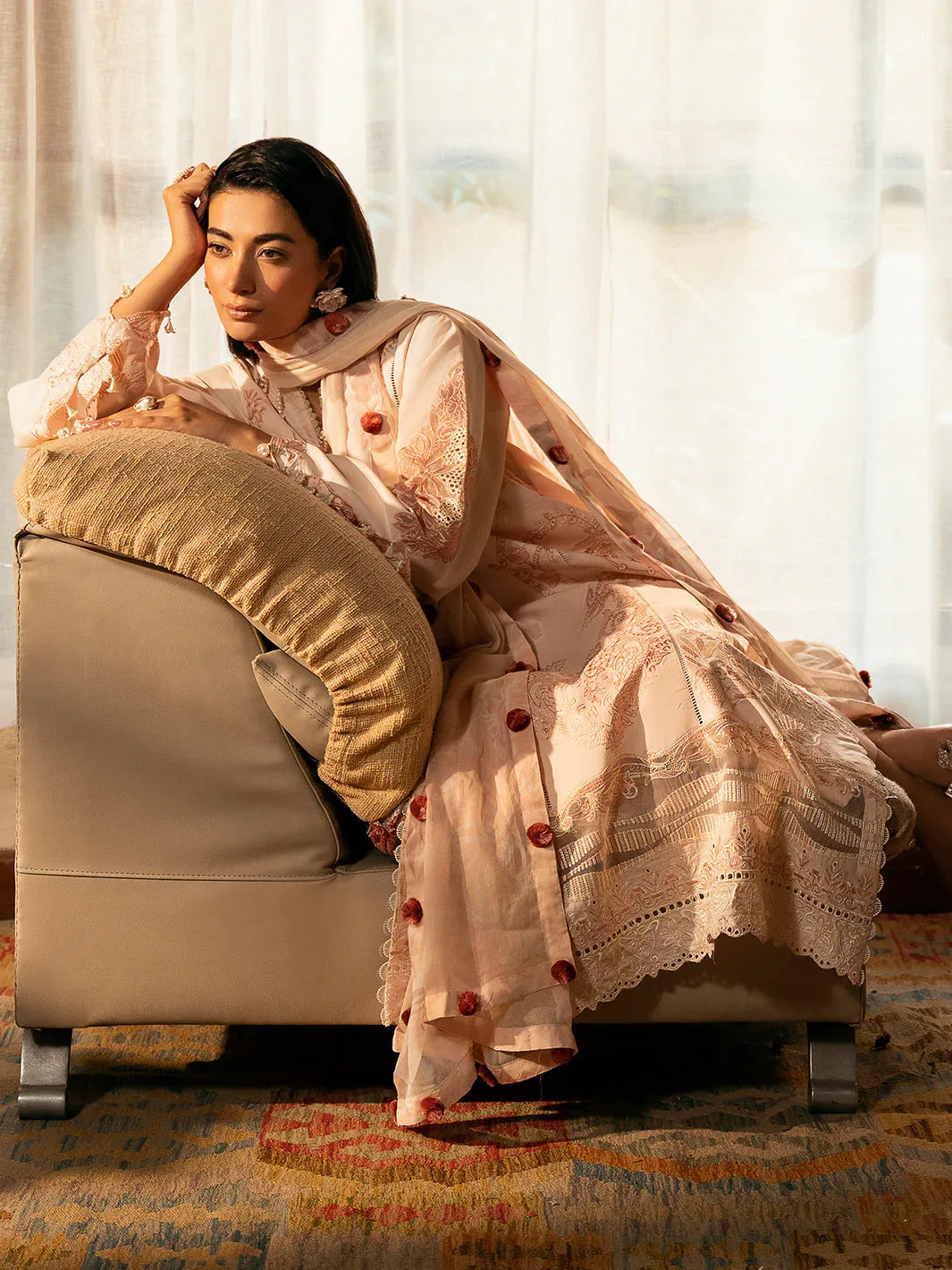 Izel | Dastak Luxury Lawn | AARZOO - Aqsa Fabrics