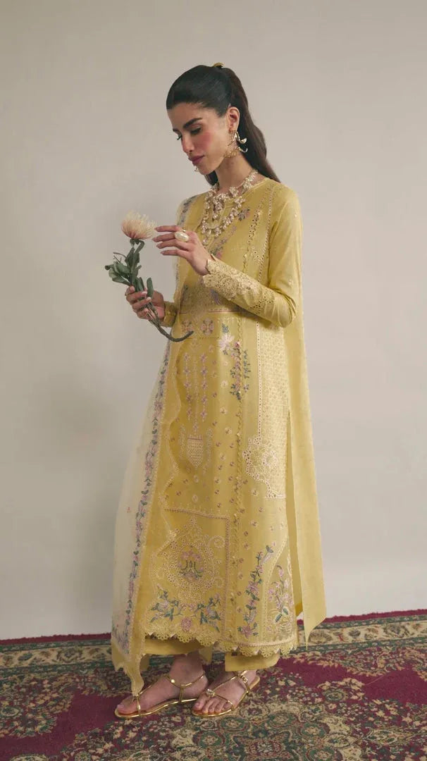 Qalamkar | Qlinekari Lawn | DC-09 Enya - Aqsa Fabrics