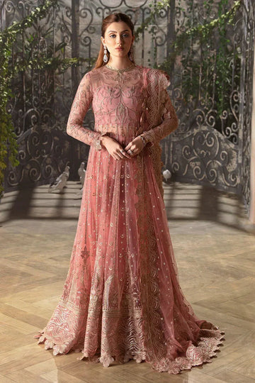 Afrozeh | La Fuchsia 24 | Rosa - Aqsa Fabrics