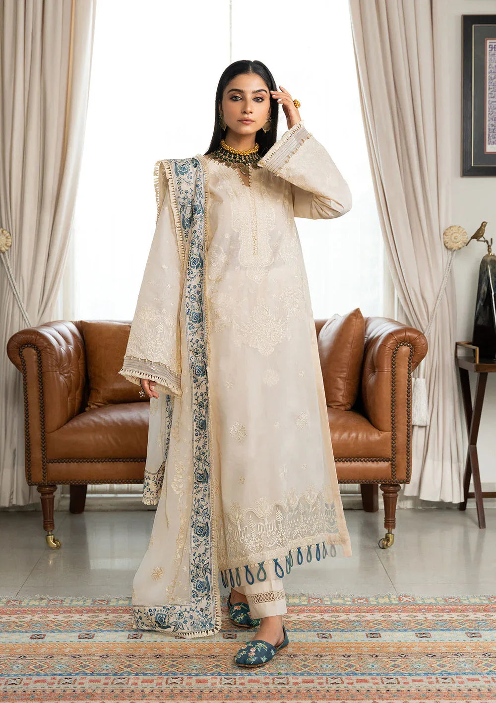 Aik Atelier | Samah Lawn 24 | LOOK 02 - Aqsa Fabrics