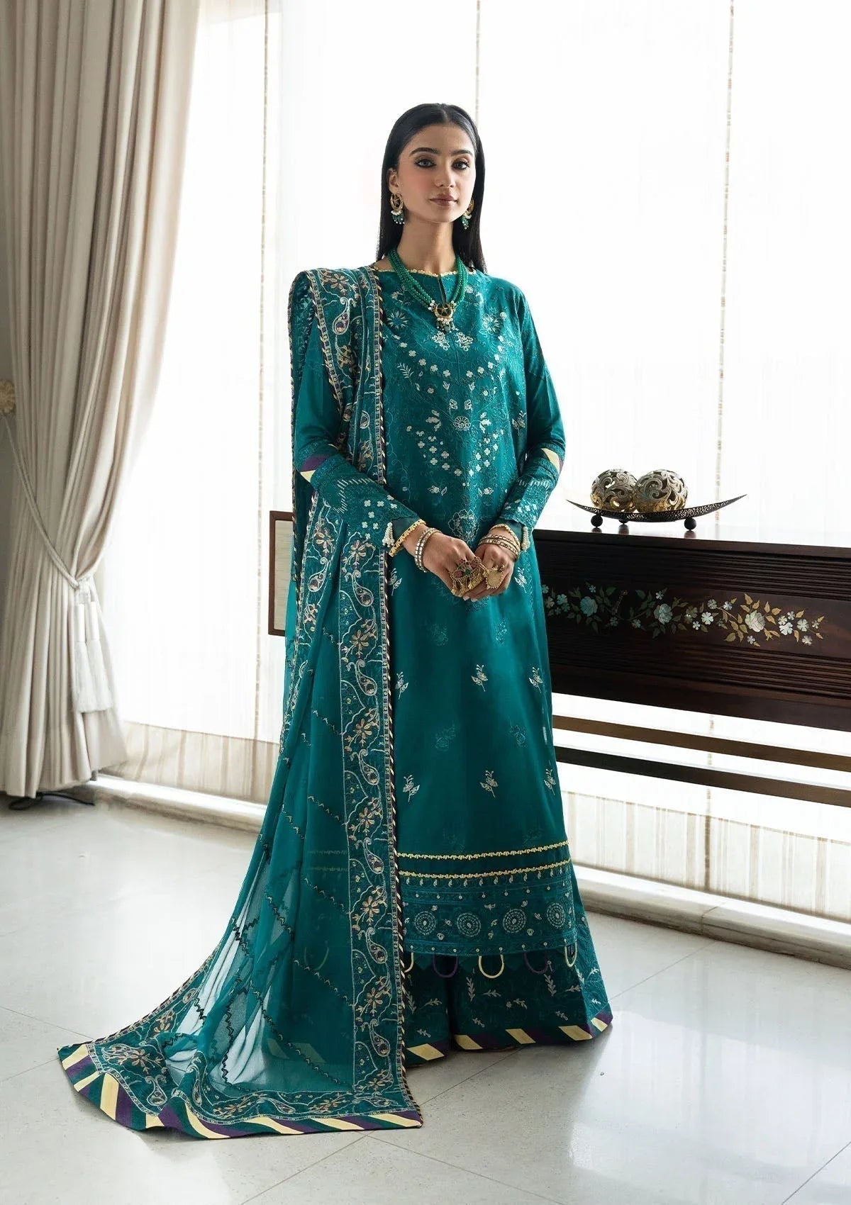 Aik Atelier | Samah Lawn 24 | LOOK 04 - Aqsa Fabrics