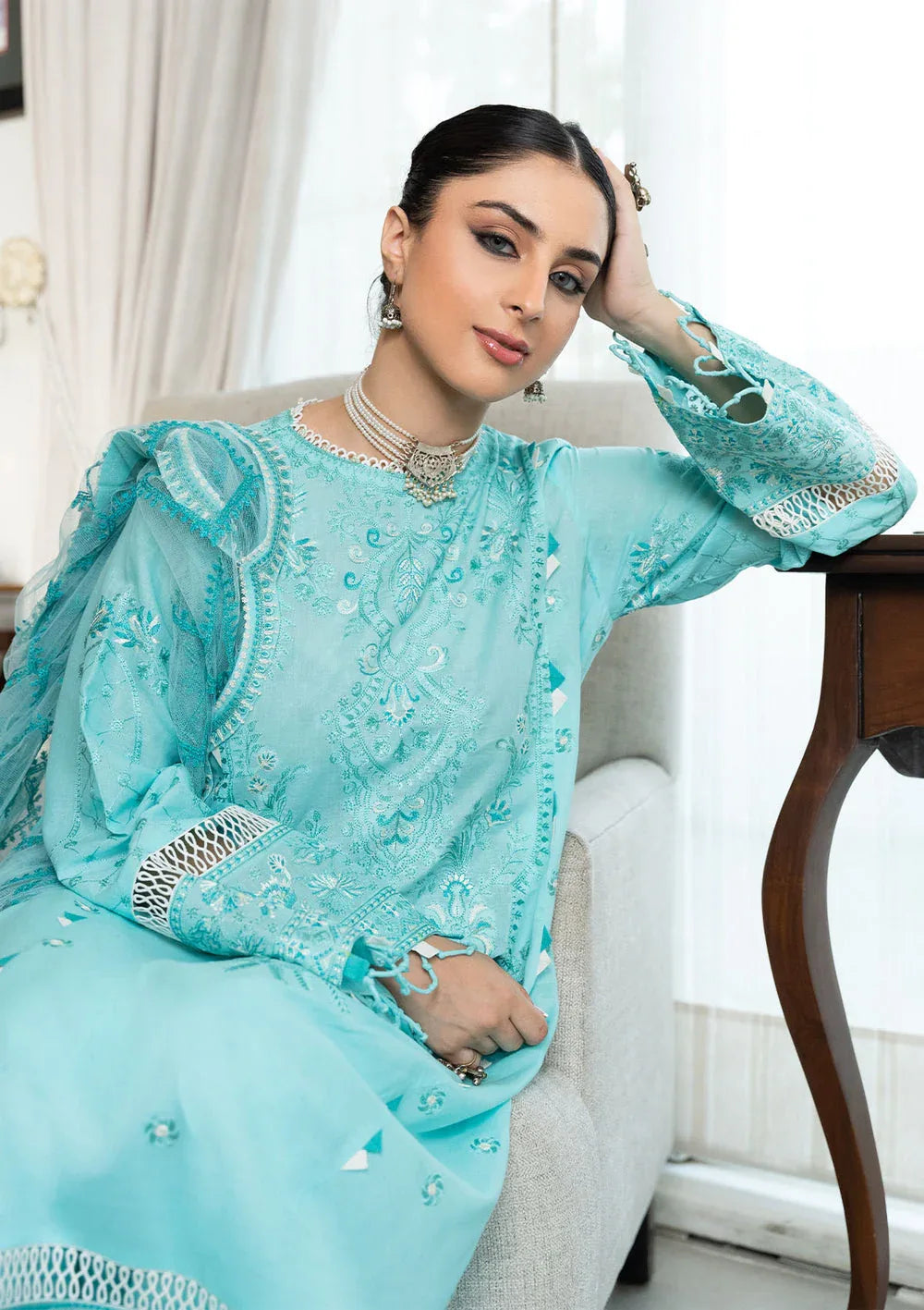 Aik Atelier | Samah Lawn 24 | LOOK 05 - Aqsa Fabrics