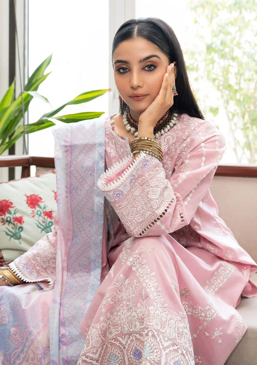 Aik Atelier | Samah Lawn 24 | LOOK 06 - Aqsa Fabrics