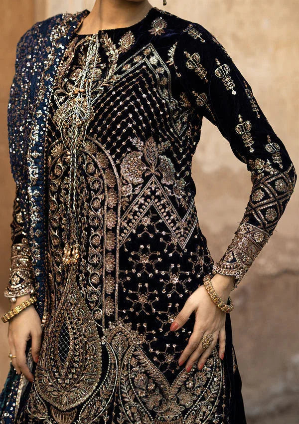 Aik Atelier | Dastoor Velvet 24 | DASTOOR - LOOK 07 - Aqsa Fabrics