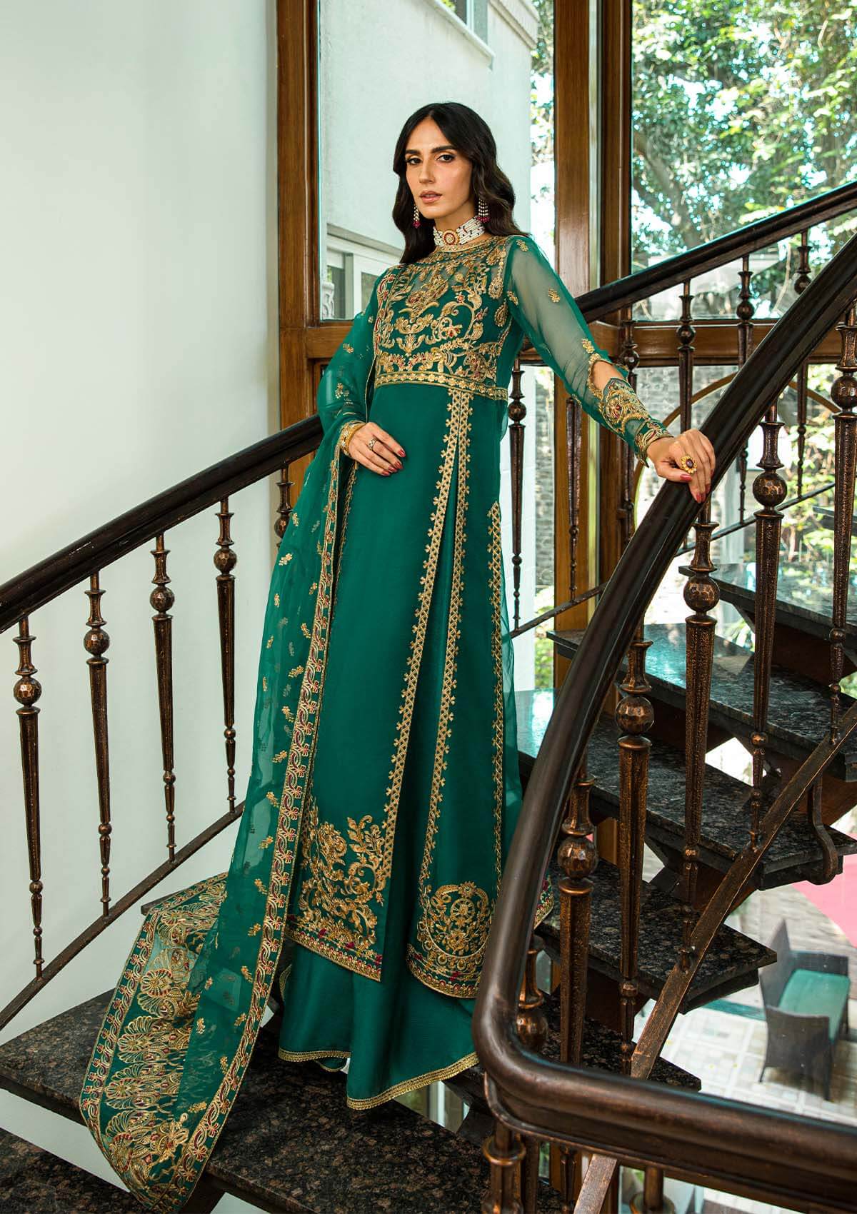 Aik Atelier | Formals Collection | GLOSSIER - LOOK 01 - Aqsa Fabrics