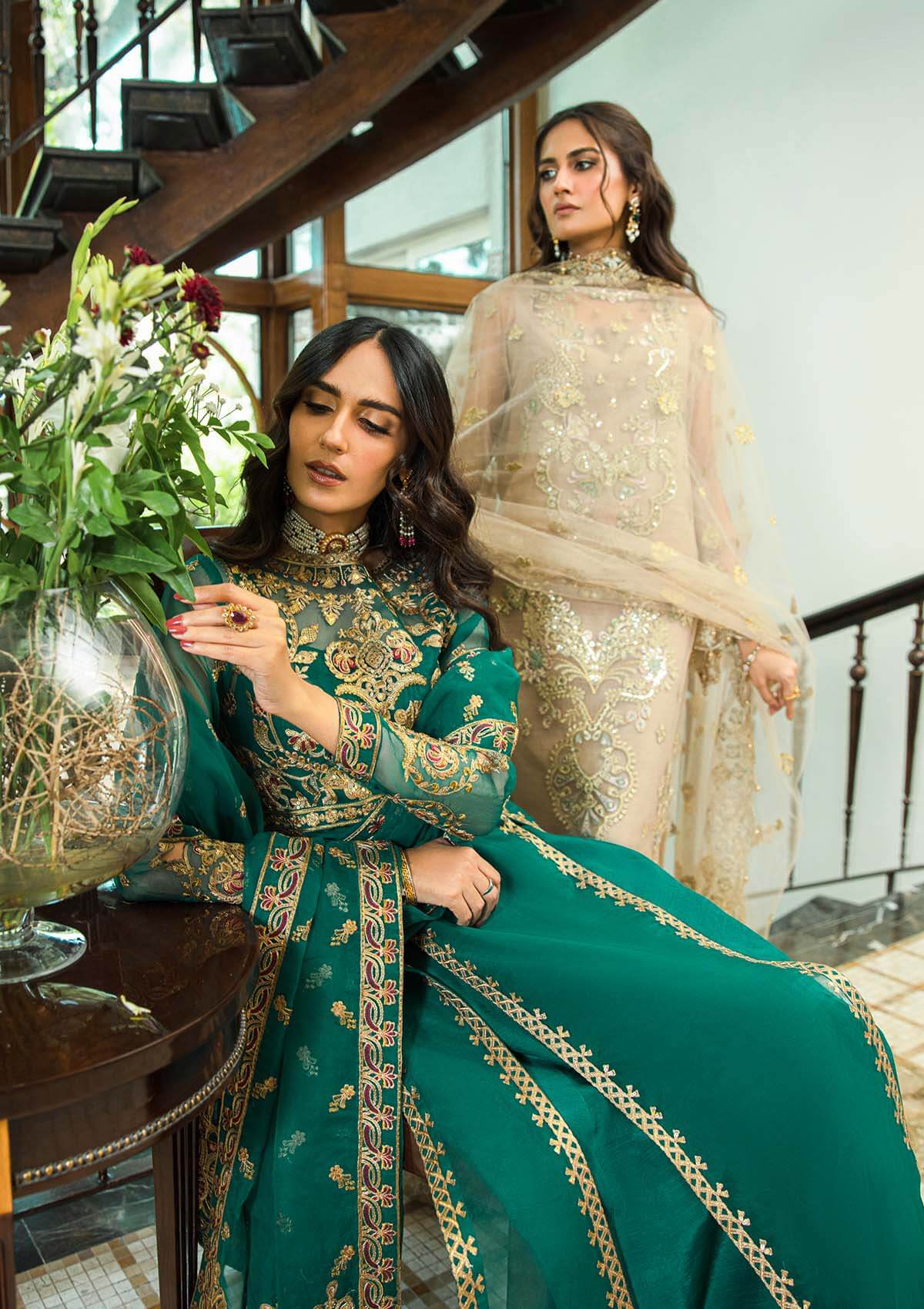 Aik Atelier | Formals Collection | GLOSSIER - LOOK 01 - Aqsa Fabrics