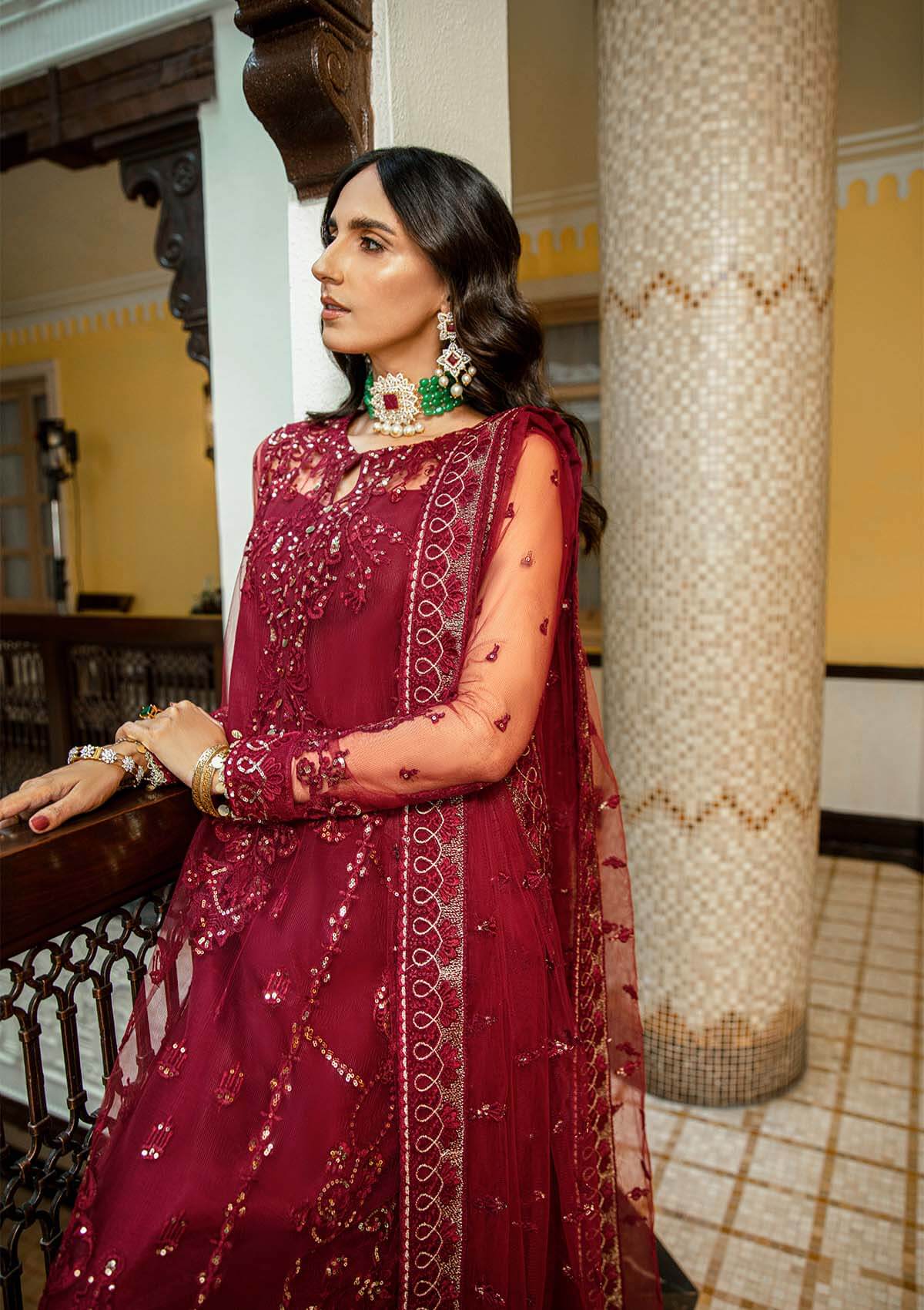 Aik Atelier | Formals Collection | GLOSSIER - LOOK 03 - Aqsa Fabrics