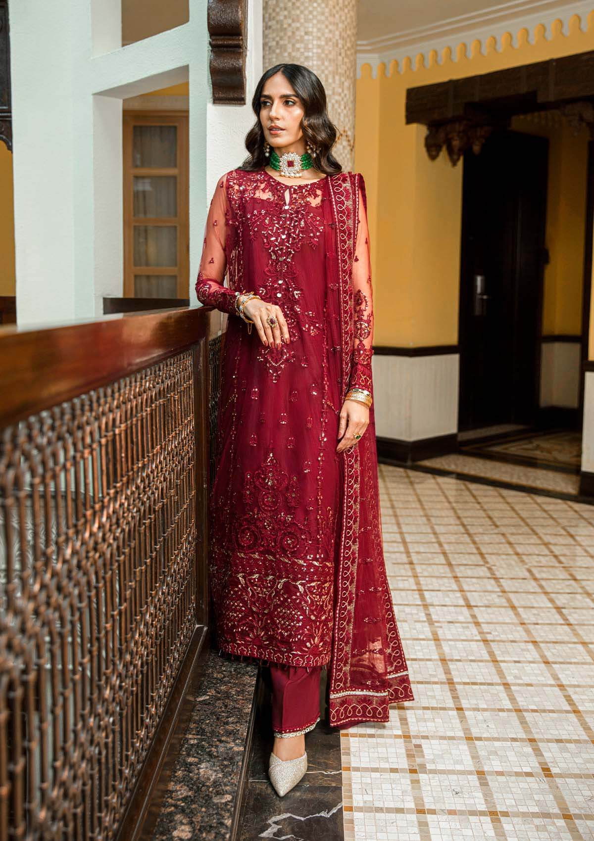 Aik Atelier | Formals Collection | GLOSSIER - LOOK 03 - Aqsa Fabrics